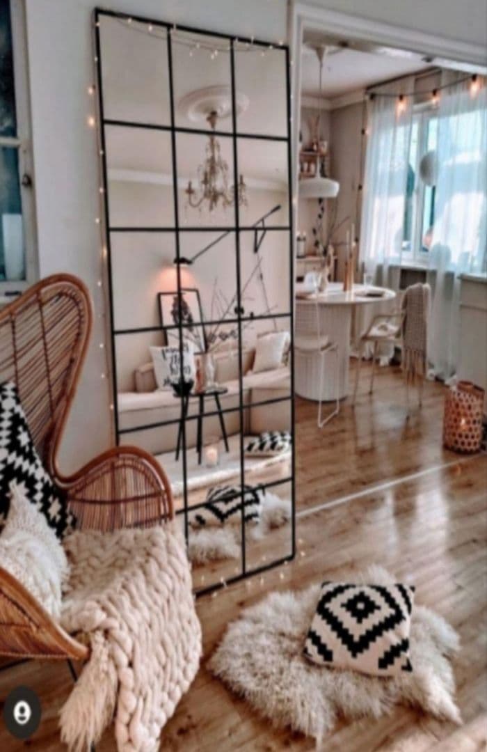 壁掛け鏡 グリッドデザイン ブラック・ホワイト　9枚