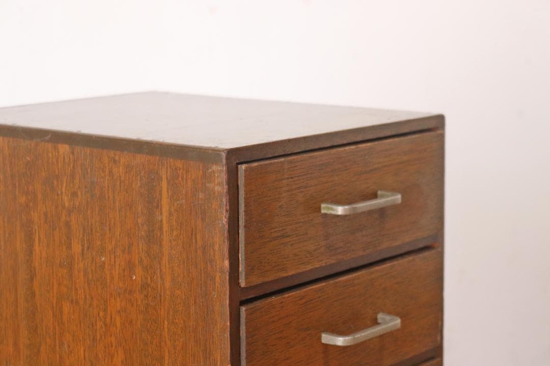 レトロ 卓上 小引き出し 抽斗 5杯 小物入れ レターケース B5 ラワン材