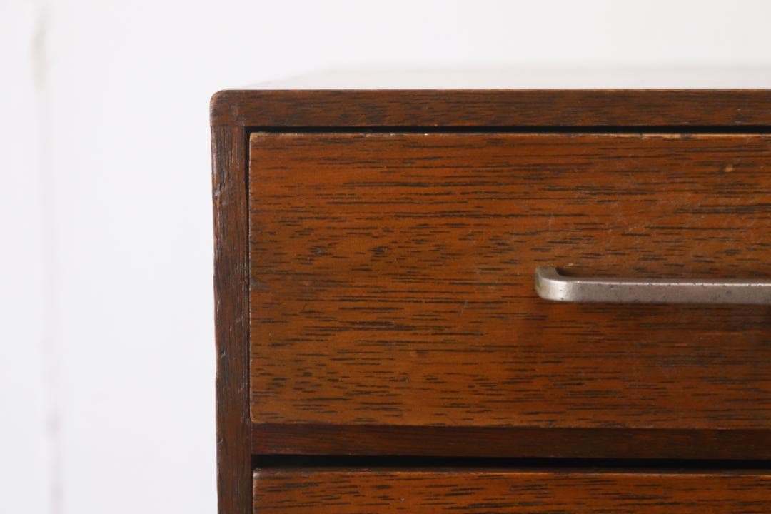 レトロ 卓上 小引き出し 抽斗 5杯 小物入れ レターケース B5 ラワン材