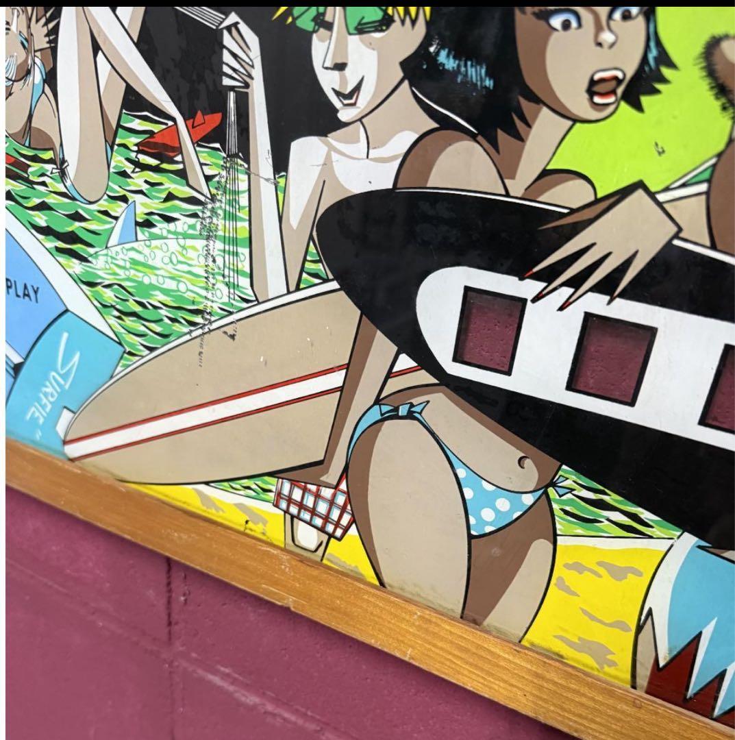 【希少】Bally バリー社 古いピンボールマシン バックグラス 背面パネル