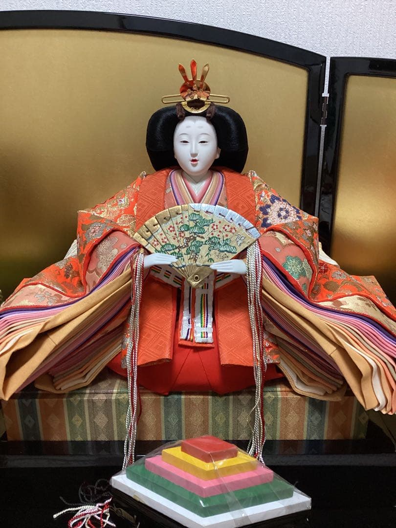 雛人形セット　裂地西陣織 賀美雛　三段飾り①