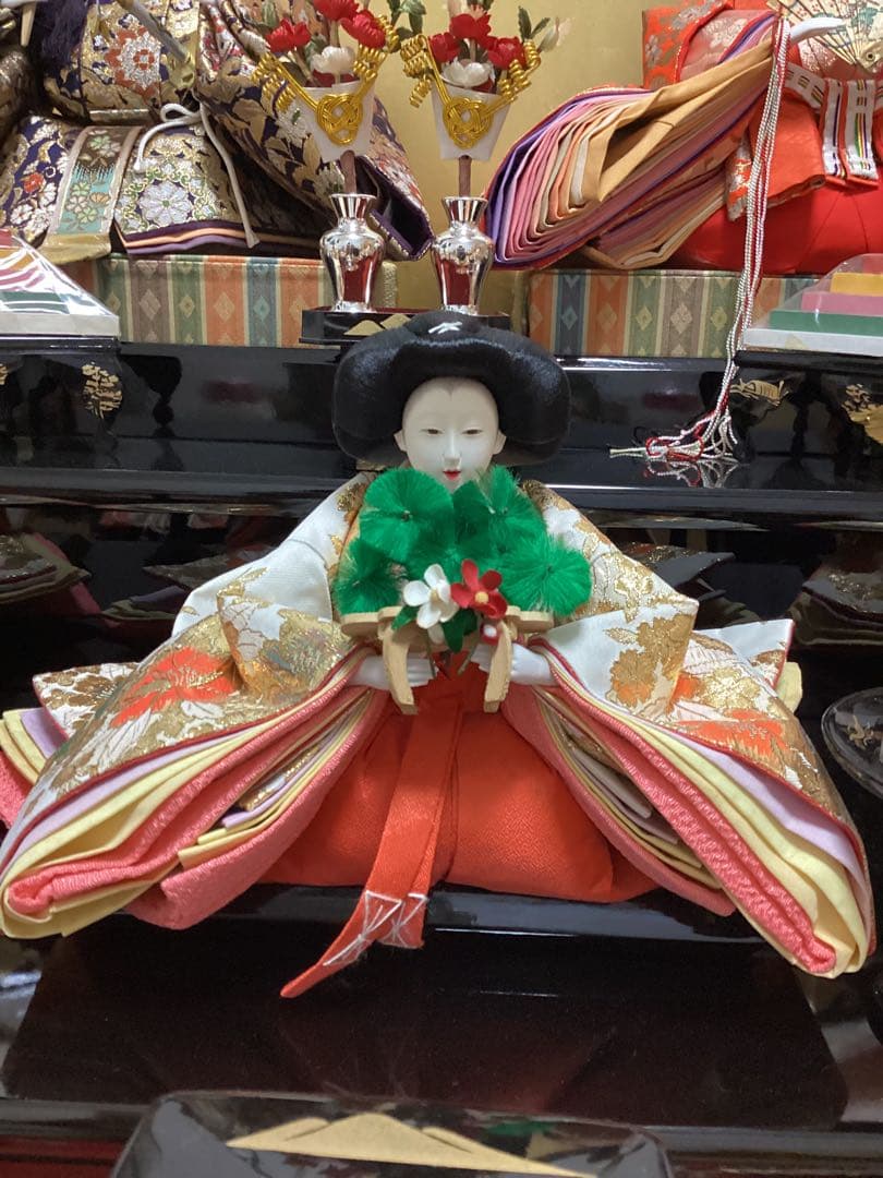 雛人形セット　裂地西陣織 賀美雛　三段飾り①