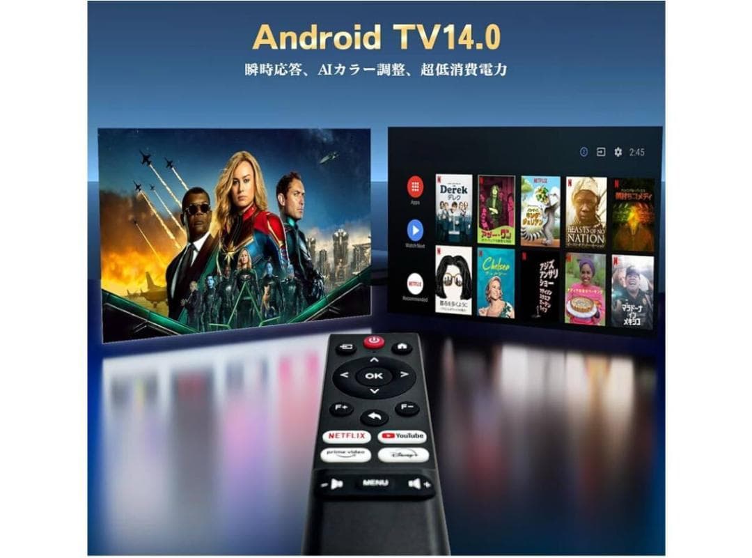 プロジェクター【Android TV 14＆1000ANSI】