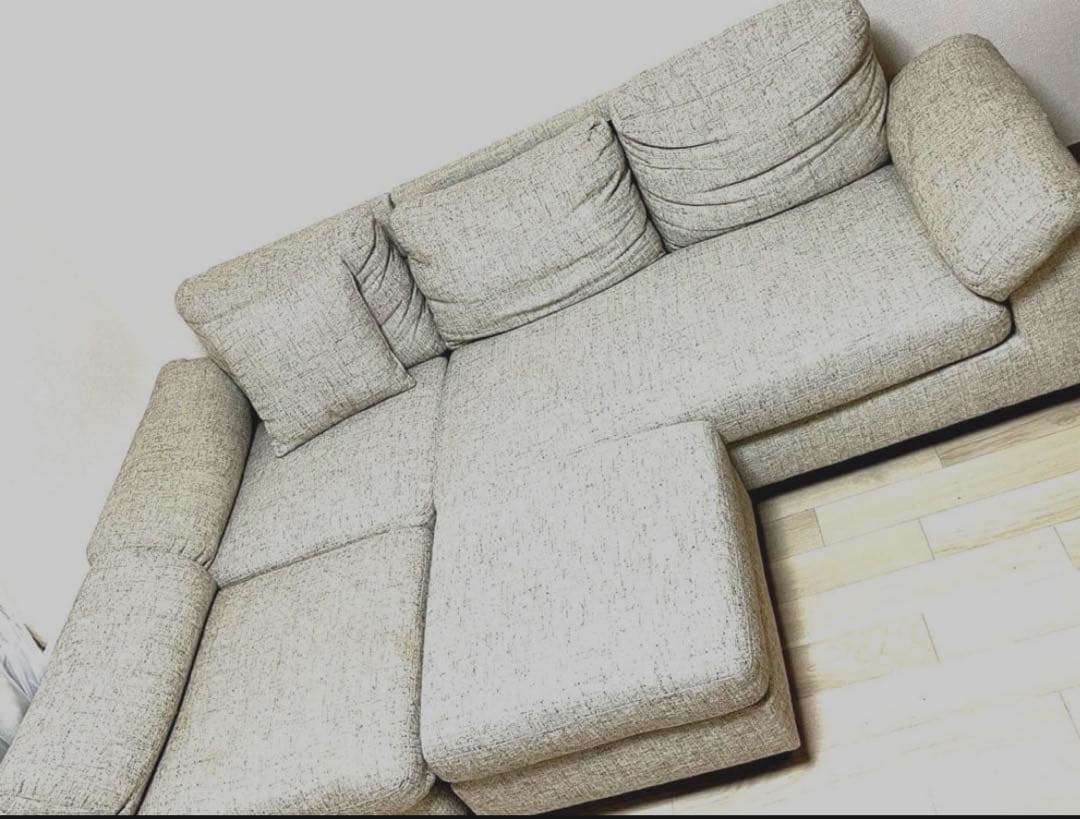 かなり重宝します！！L字型グレーソファ 2人掛け・3人以上掛けです！座り心地抜群