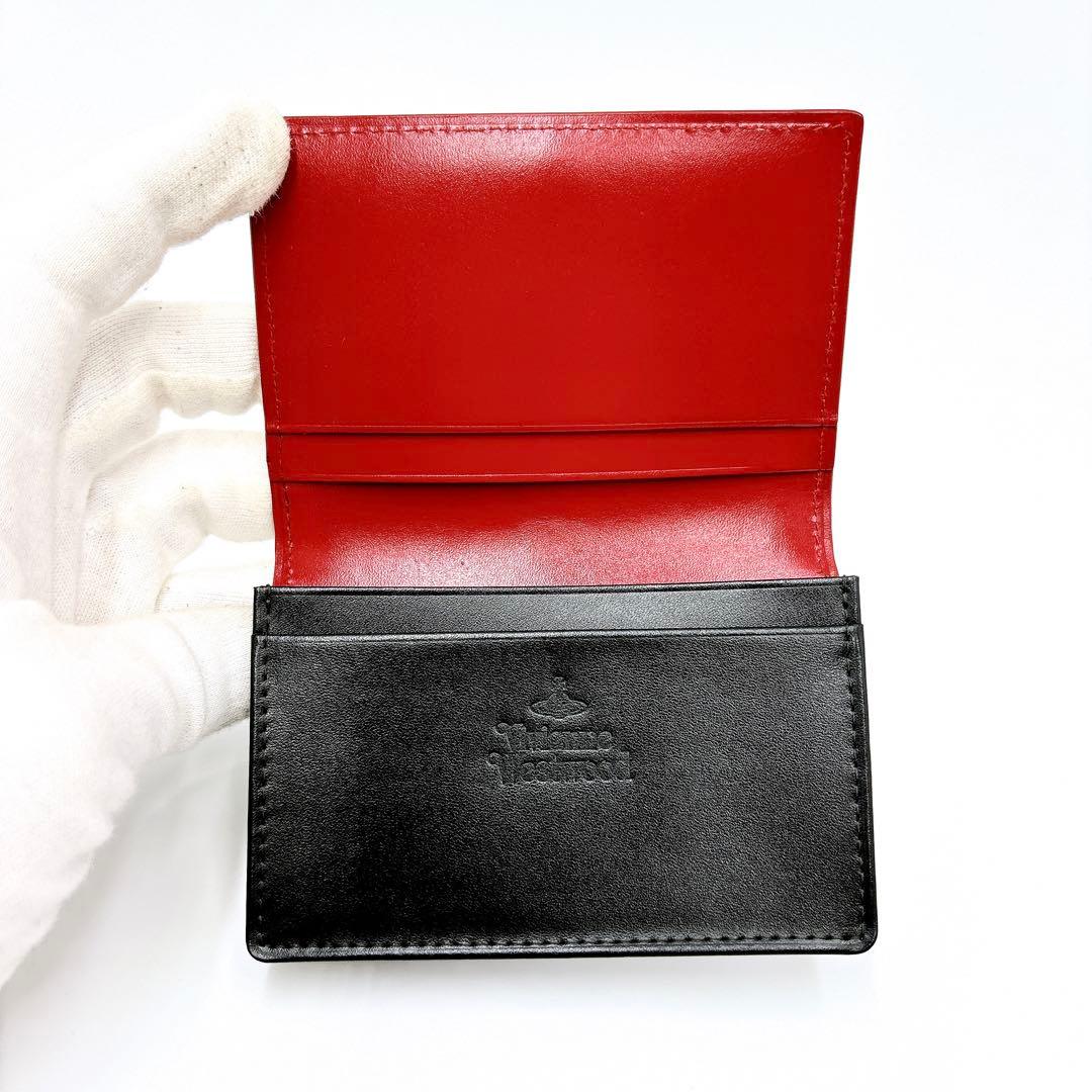 【OJI_STEEL】極美品 ＊ ヴィヴィアン レザー オーブ 名刺入れ