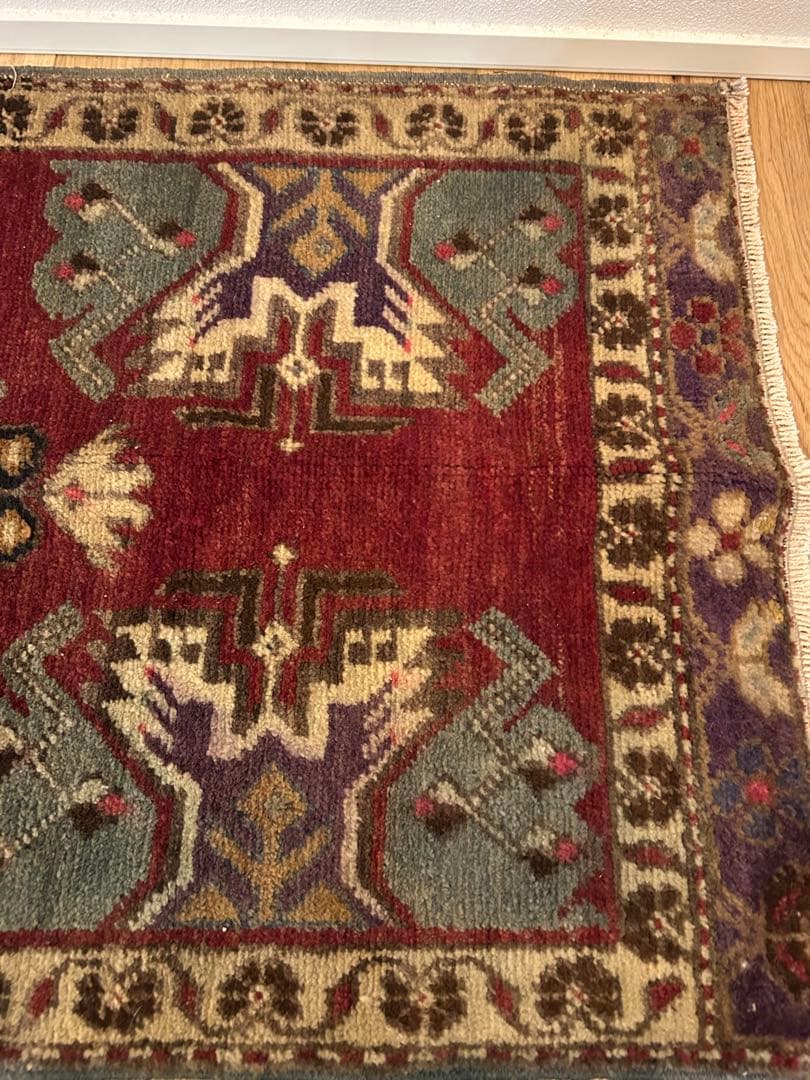 週末セール＊トライバルラグ・トルコヴィンテージラグ・ウール約54×119cm