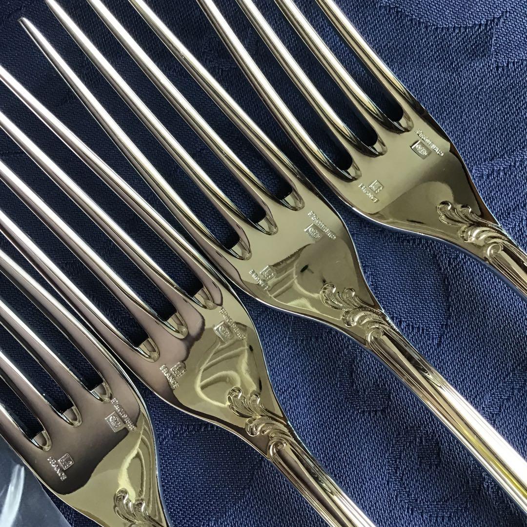 CHRISTOFLE MARLY》ディナー用シルバーナイフ＆フォーク各々6本