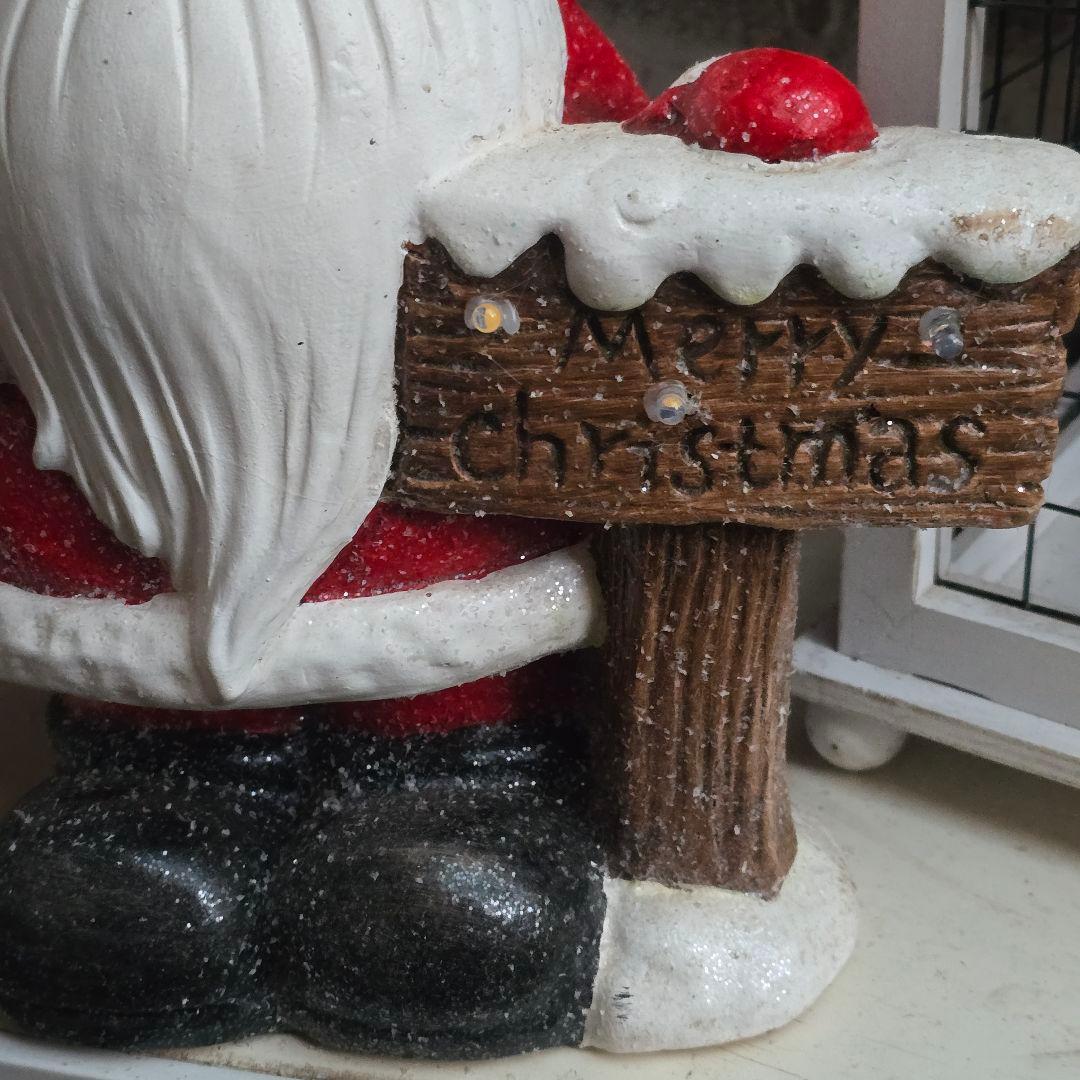 サンタさんよりオシャレな帽子を被った巨大3等身ノームさんのオブジェ・1点物໒꒱