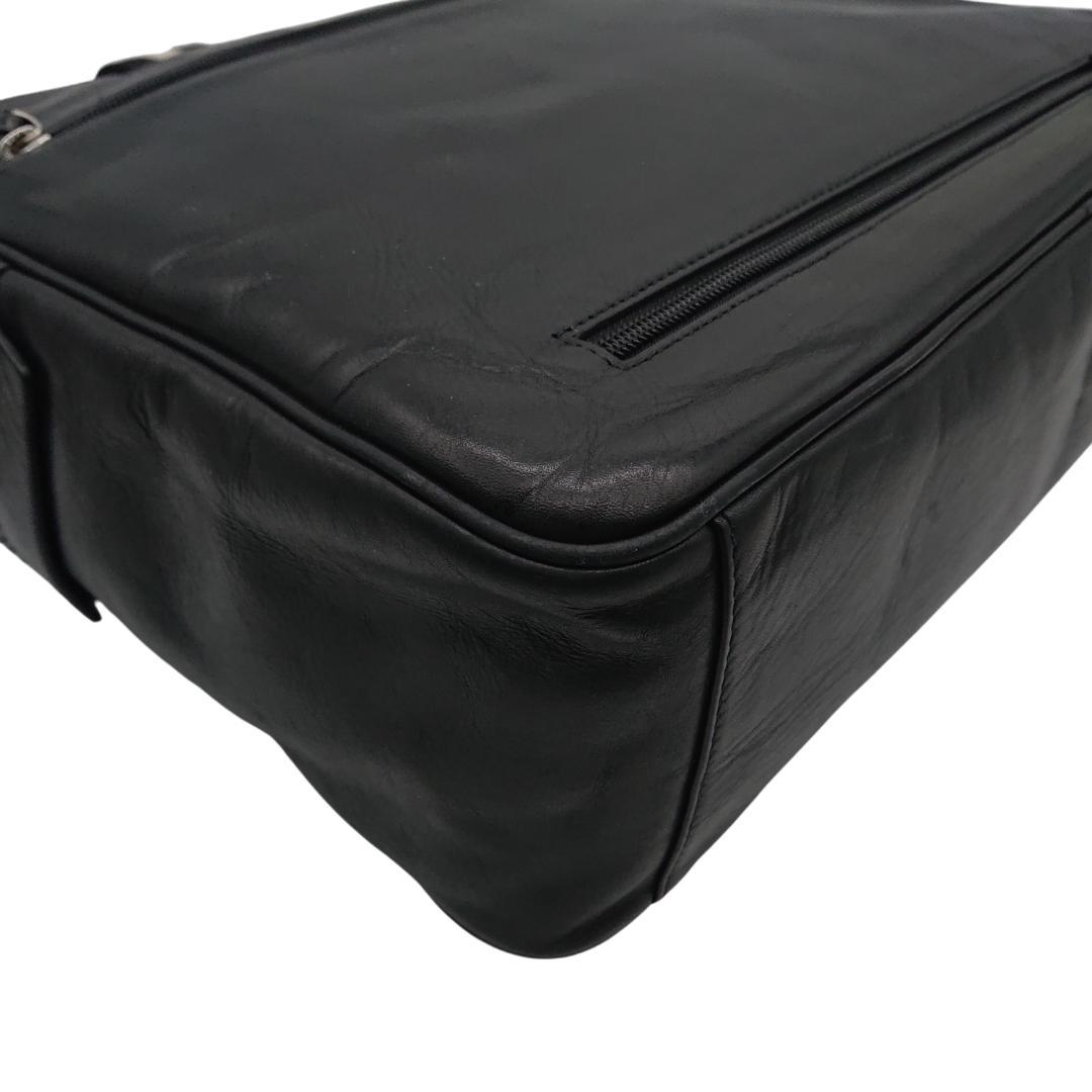 Bally　ブラックレザー ビジネスバッグ　2way　トレインスポッティング