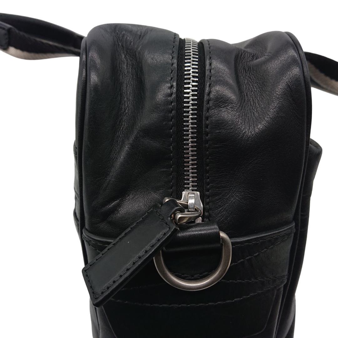 Bally　ブラックレザー ビジネスバッグ　2way　トレインスポッティング