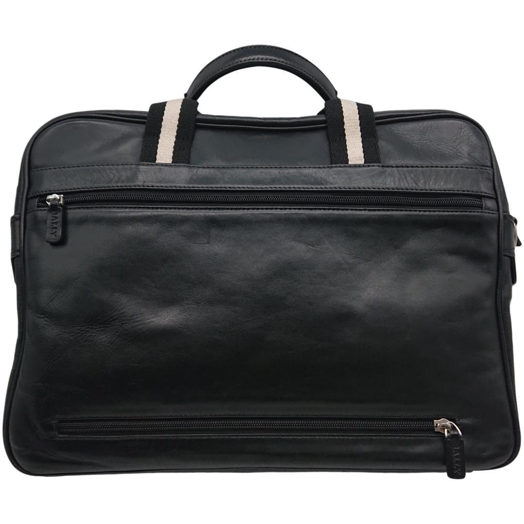 Bally　ブラックレザー ビジネスバッグ　2way　トレインスポッティング