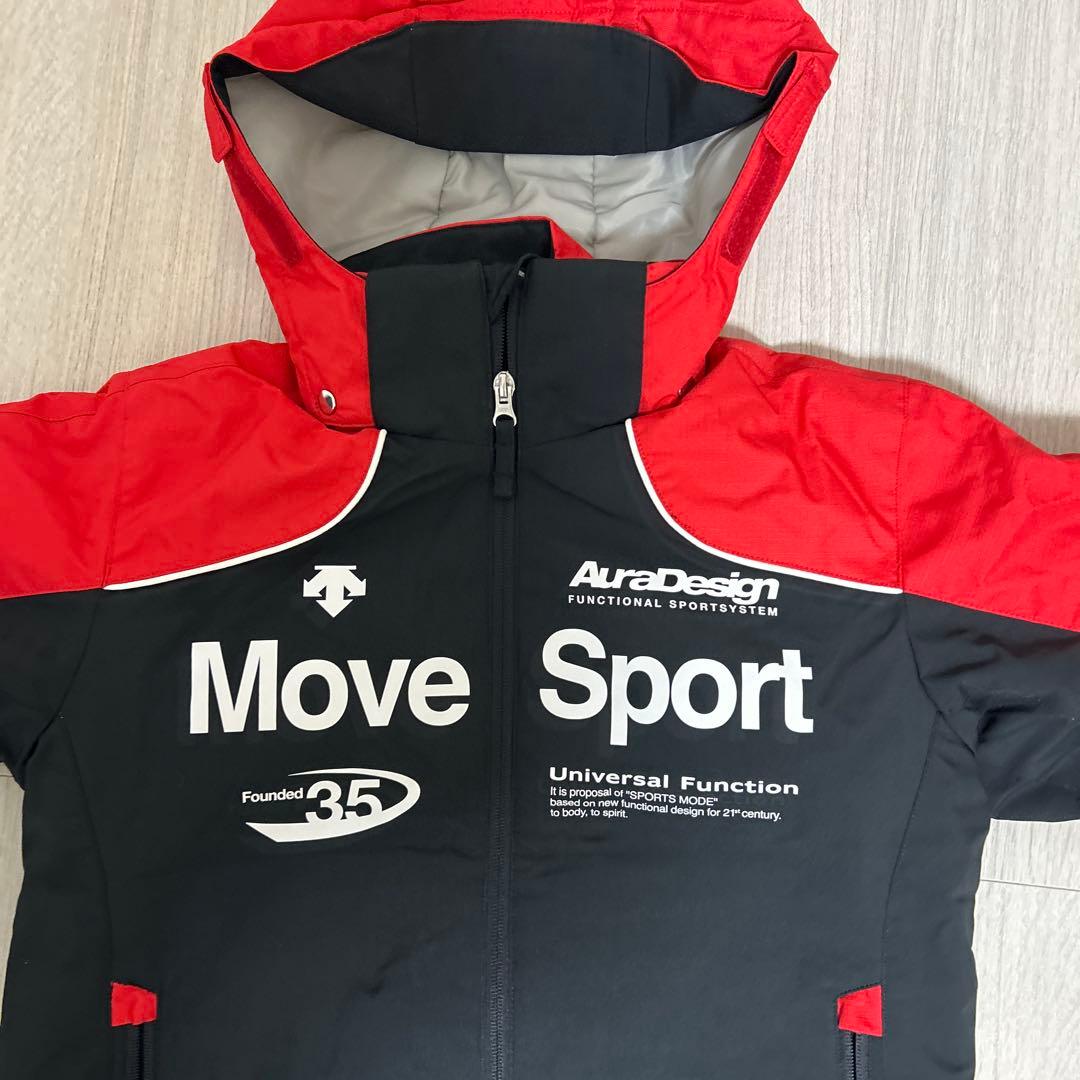 DESCENTE Move Sport 140 子ども用スキーウェア 黒/赤