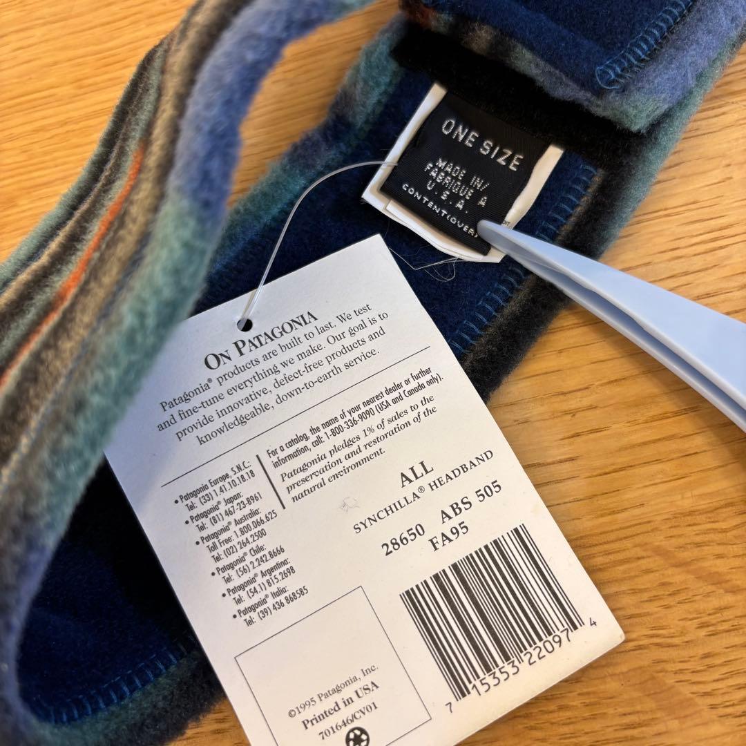 未使用品　パダゴニア　シンチラヘッドバンド　希少　FA95