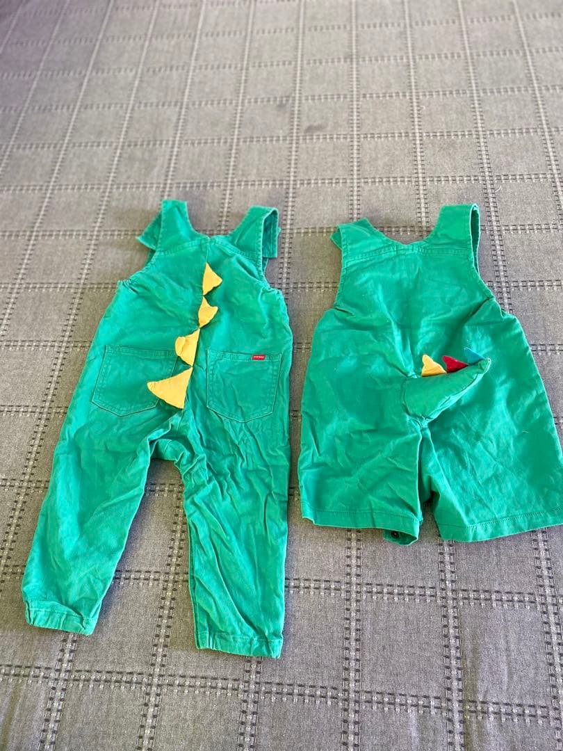 ヒスミニ　グリーンロンパース 80-90cm 2着セット