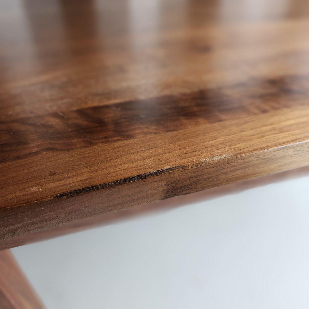 廃盤　無印　無垢材　ローテーブル　引き出し　ウォールナット