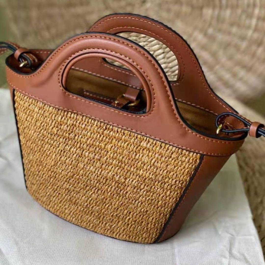 MARNI ロゴ入りかごバッグ　早物勝ち