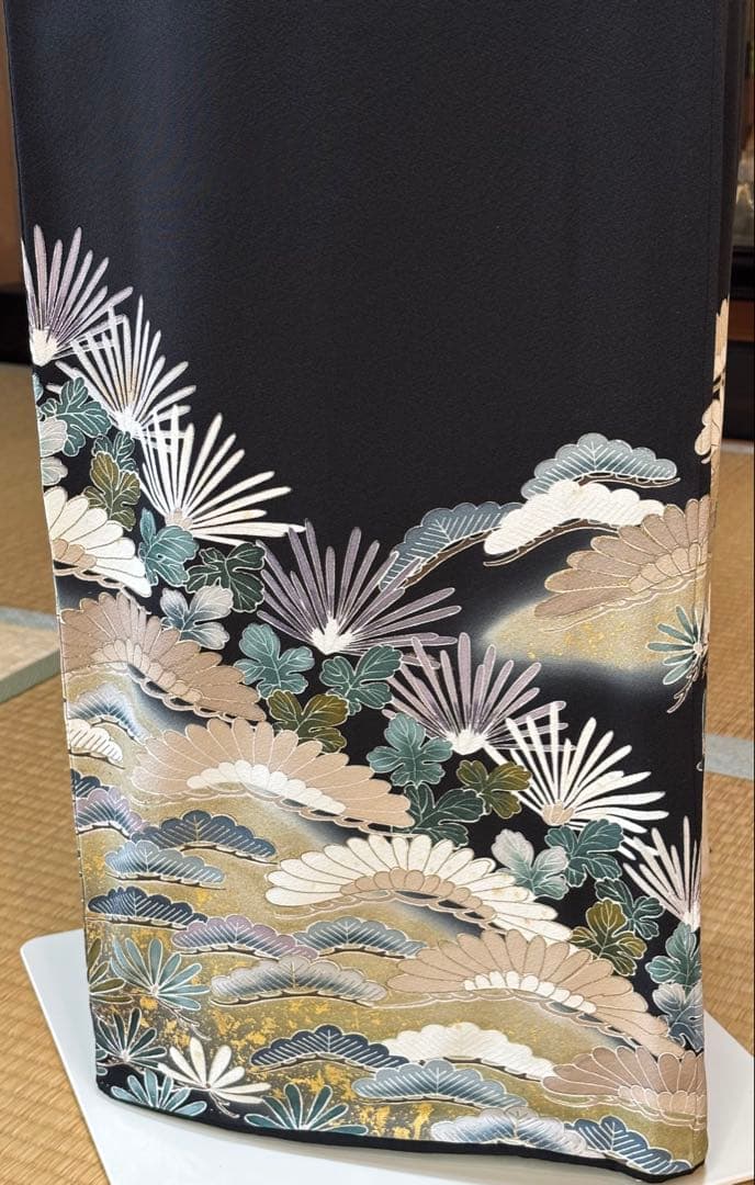 正絹豪華作家物留袖６点フルセット 留袖　袋帯　帯締め帯揚げ　長襦袢　末広