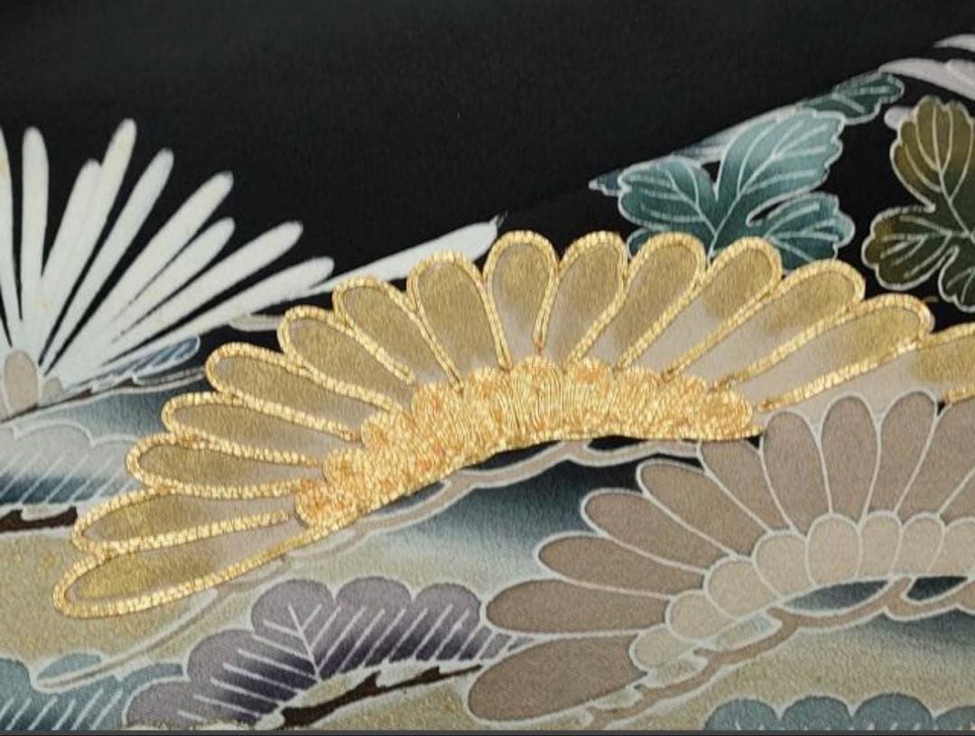 正絹豪華作家物留袖６点フルセット 留袖　袋帯　帯締め帯揚げ　長襦袢　末広