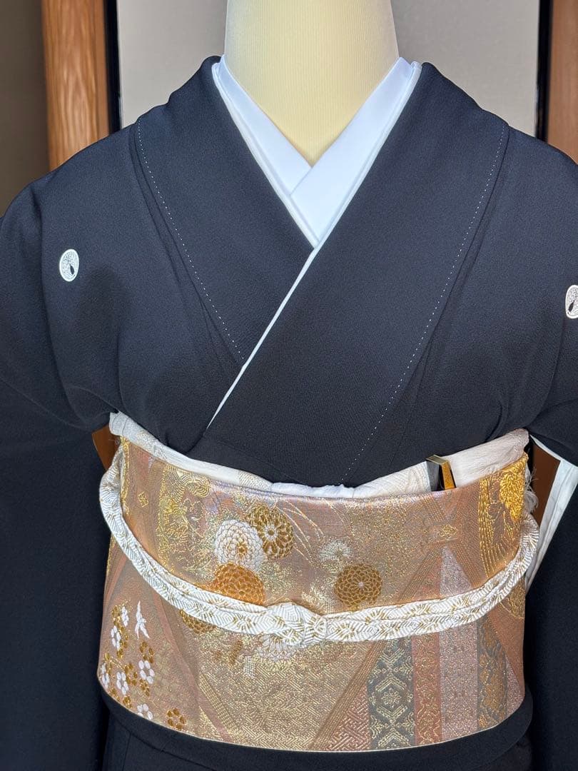 正絹豪華作家物留袖６点フルセット 留袖　袋帯　帯締め帯揚げ　長襦袢　末広