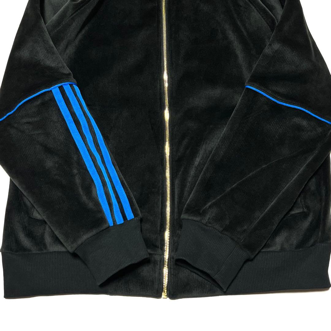 adidas タイショーンTYSHAWN ベロアジャージセットアップ ブラック