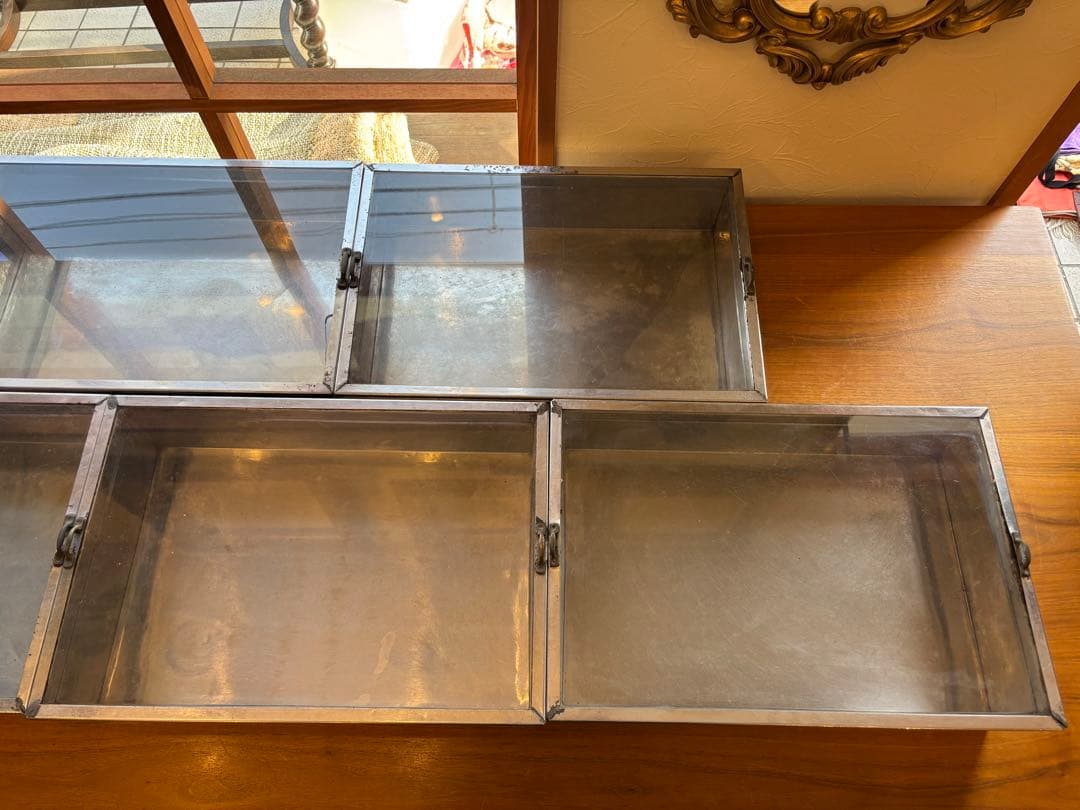 駄菓子ケース 5点まとめて　ガラス　 菓子ケース ブリキ 保存容器 コレクション