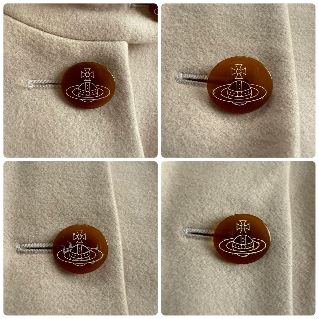 ヴィヴィアンウエストウッド ウールコート オーブ アンゴラ ベージュ サイズ2