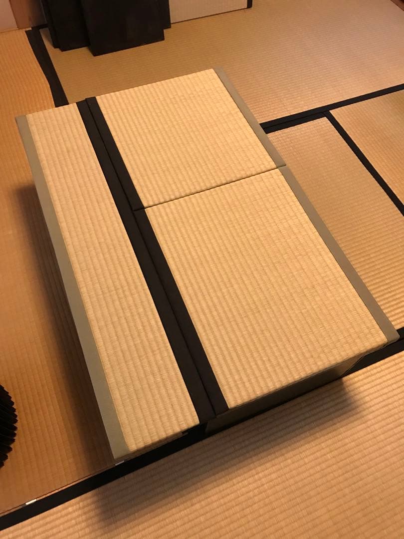 楽々茶棚　収納付き道具畳の台と炉壇ボックス、建水台と貴人畳の角の台の4点セット