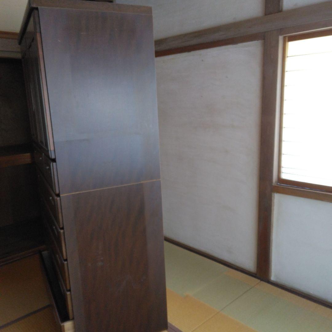 ダークブラウン引き出し付き和箪笥
