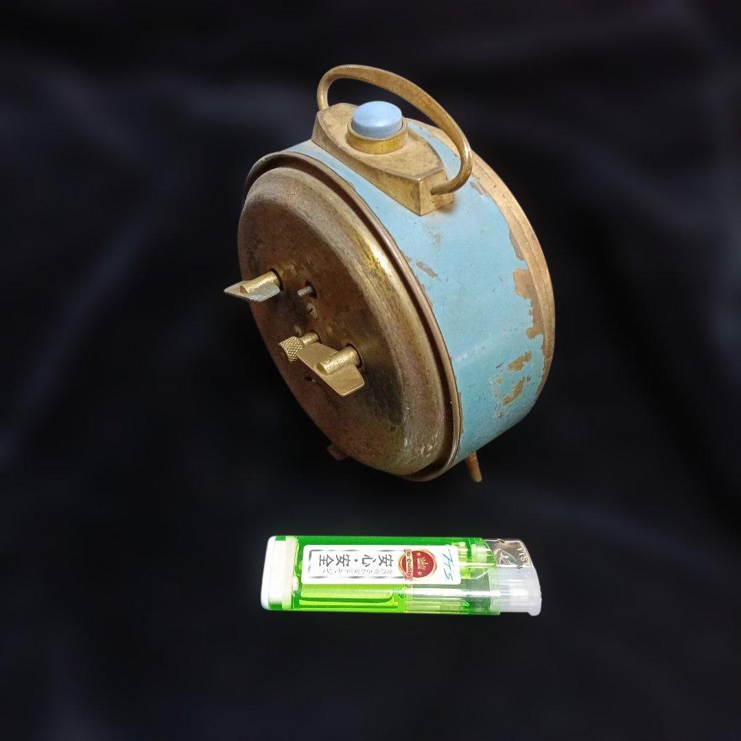 197.SEIKOSHA ヴィンテージ置時計 青 絵画のモチーフ使用