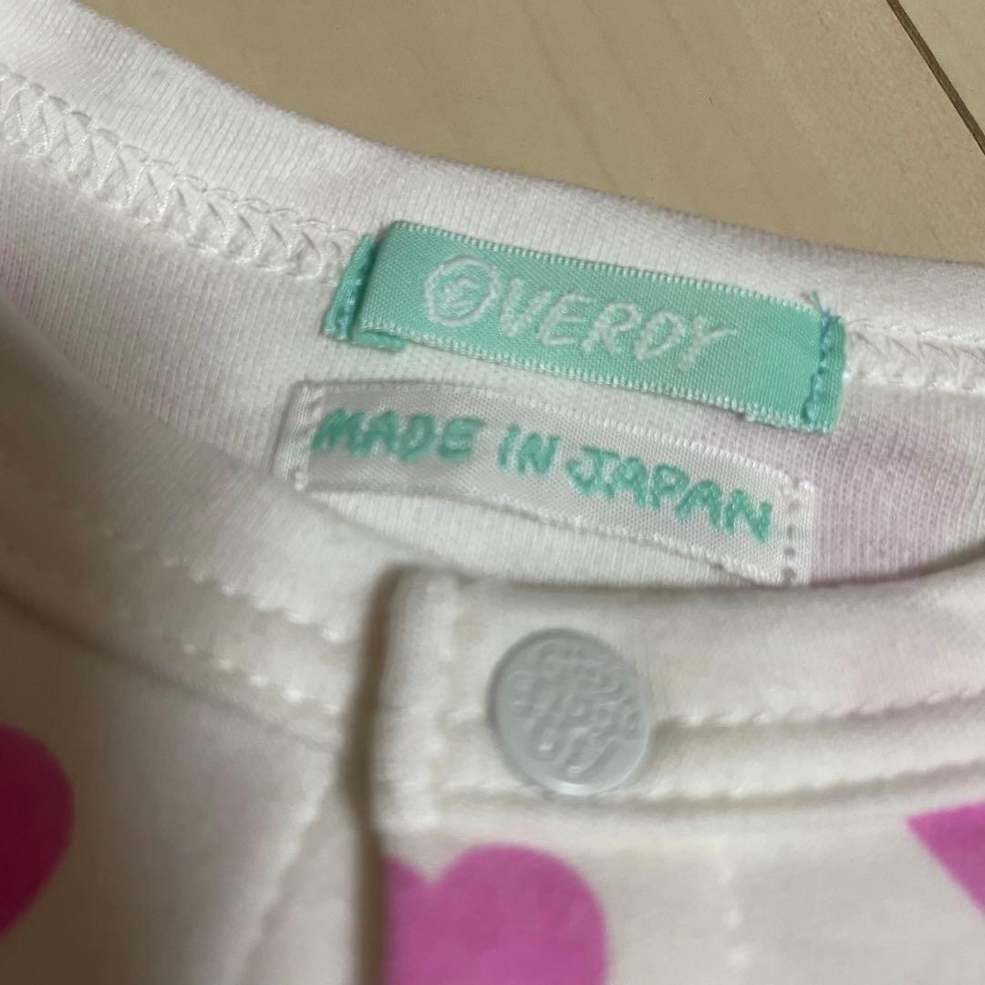 Girls don’t cry ロンパース　80 女の子　ハート　長袖　秋　冬