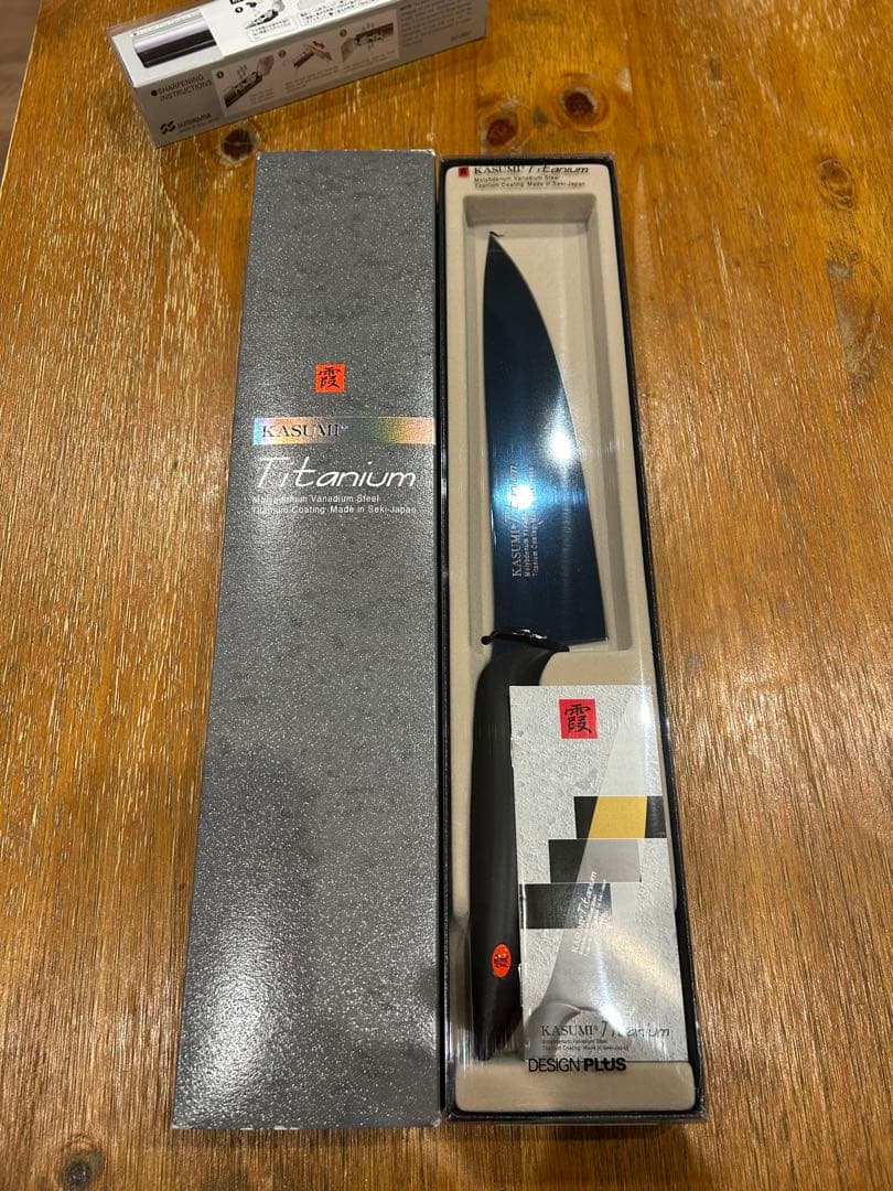 KASUMI Titanium 包丁セット ダイヤモンドシャープナー付き