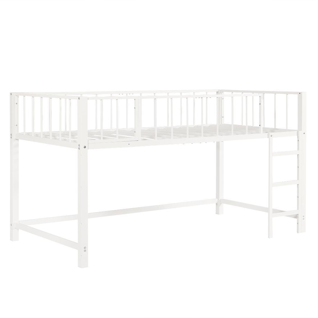 限定価格！ロフトベッド　シングル　高さ110cm　子供部屋に最適　WHITE