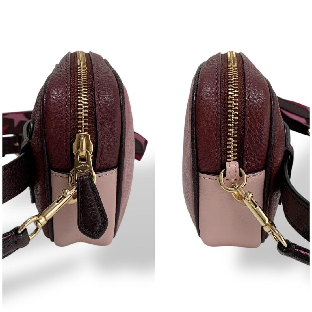 美品　コーチ　ショルダーバッグ　ボディバッグ斜めがけ　レザー　ゴールド金具