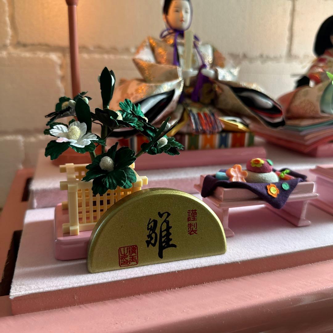 ひな人形セット ピンク 桜の装飾