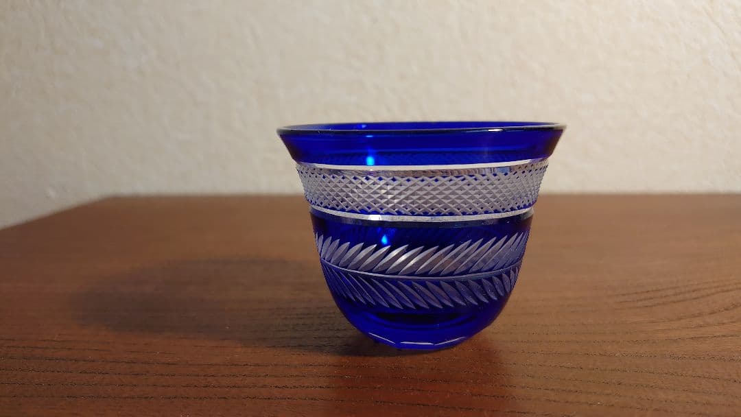 江戸切子 切子 ロックグラス 盃　お猪口　アンティーク切子　１客