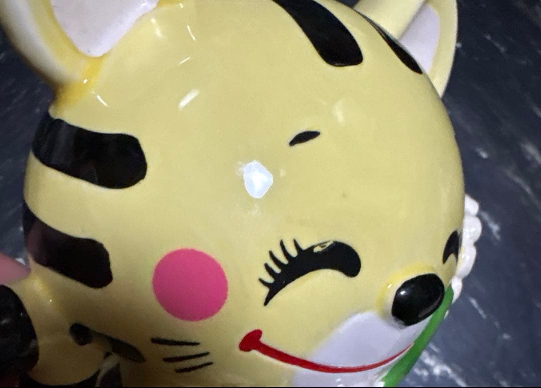 希少　激レア　内藤ルネ　陶器製　トラ　貯金箱　置物　昭和レトロ　当時物