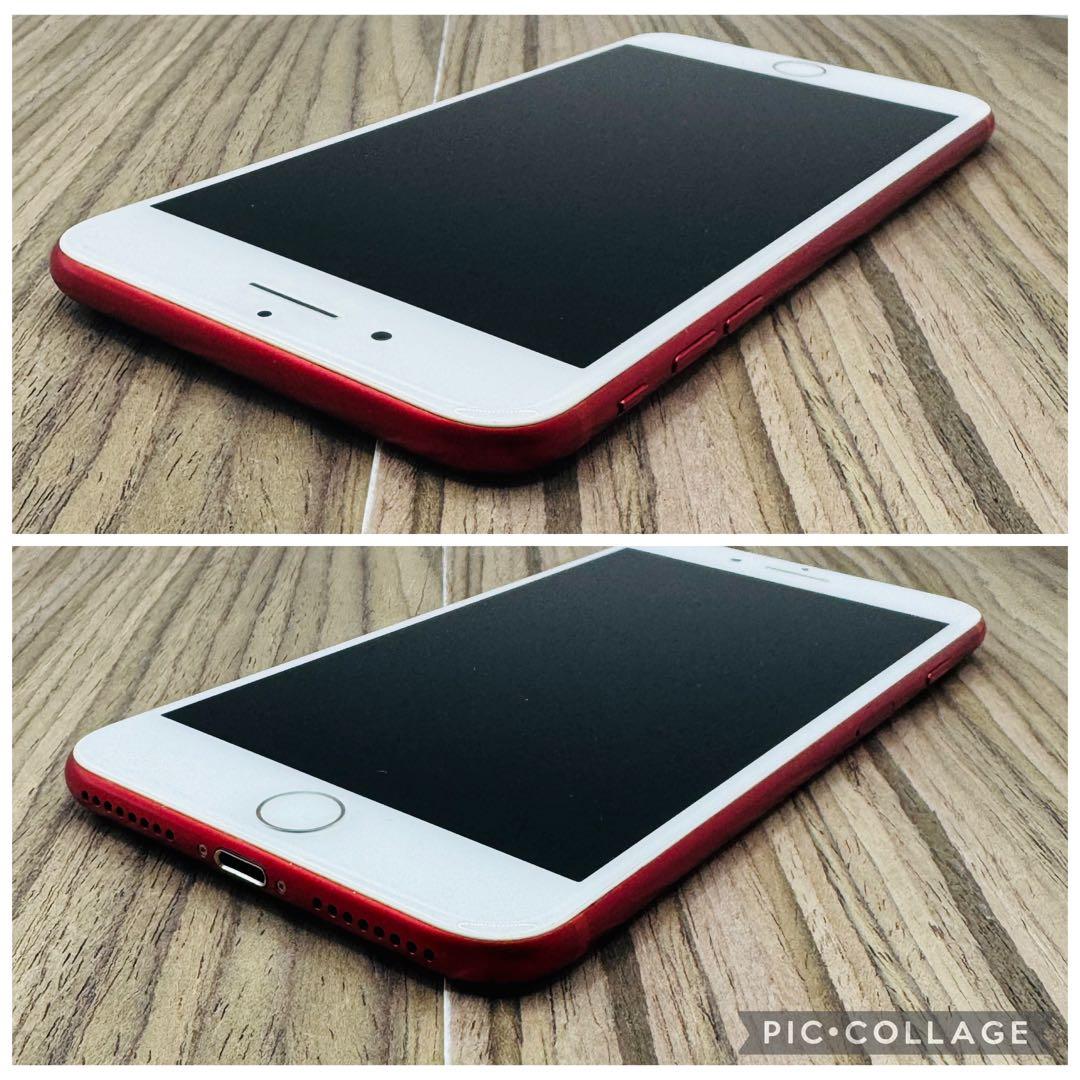 【美品】iPhone7Plus レッド 256GB SIMフリー 新品大容量電池