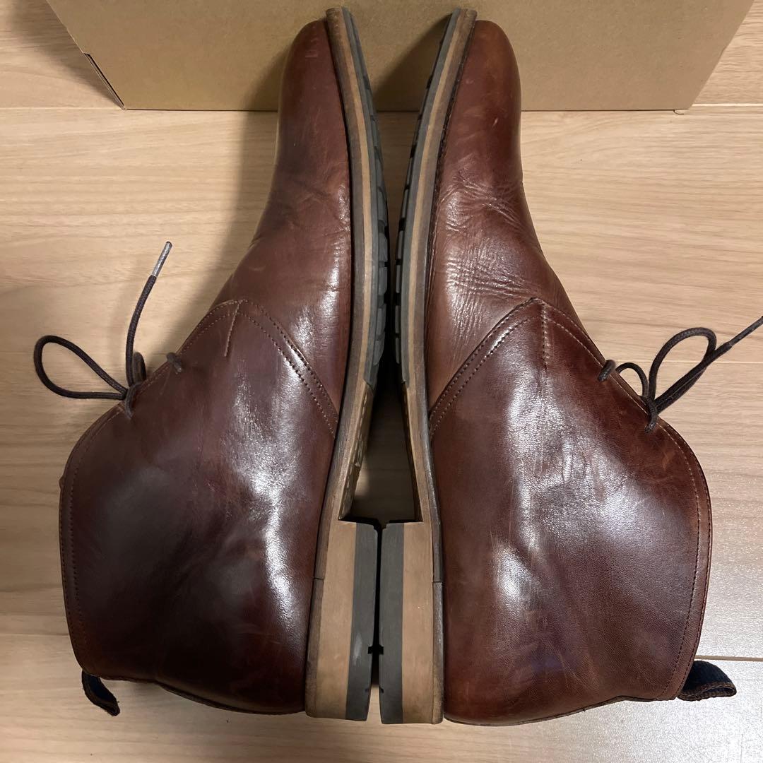 良品 RODD&GUNN チャッカブーツ 本革 高級品質 ブラウン 46