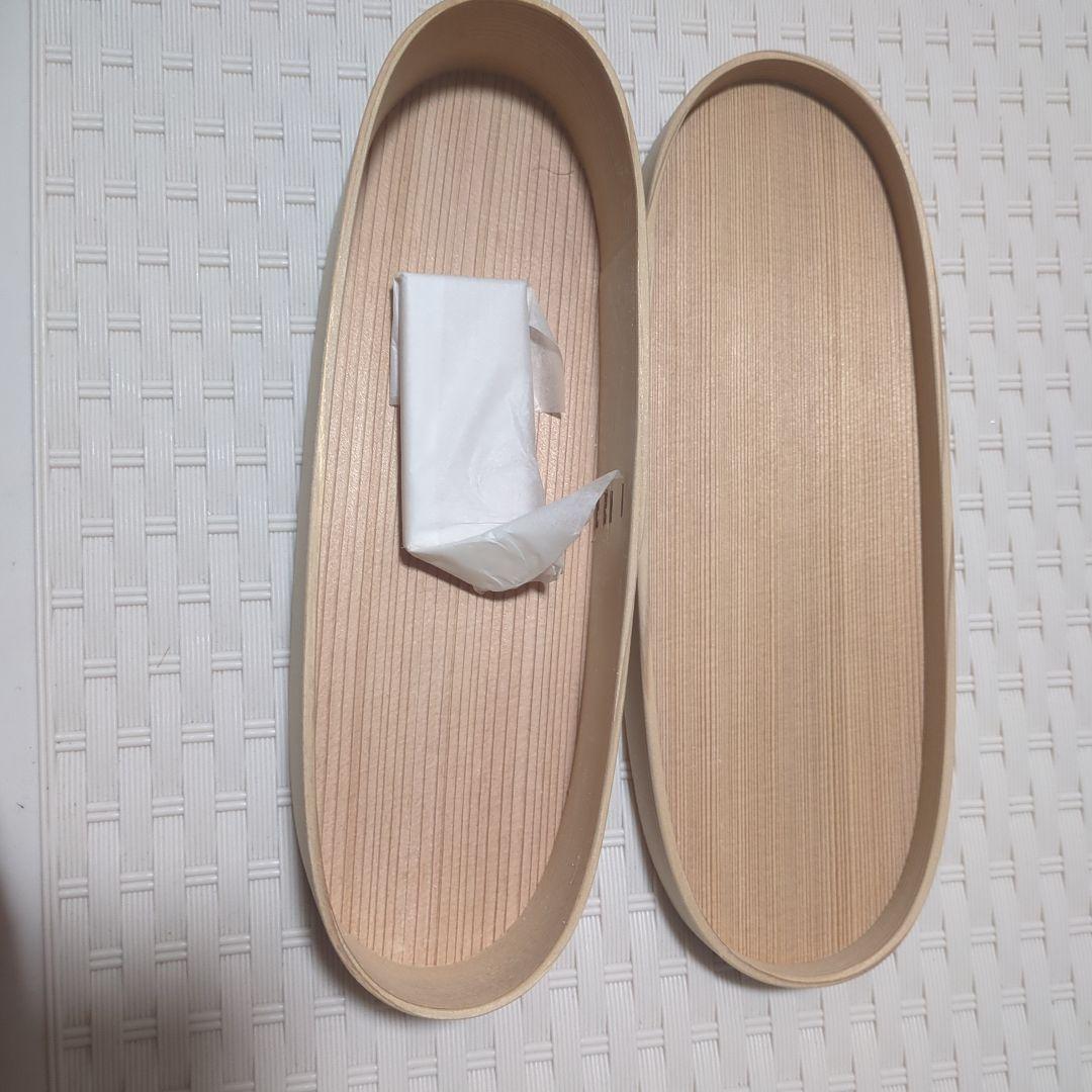 柴田慶信商店 曲げわっぱ 長手弁当箱　小　未使用　天然秋田杉の箸