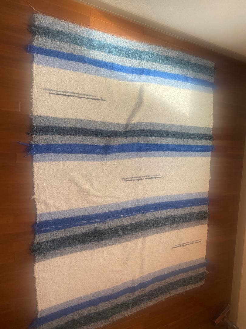 wtw ハラパ ラグ　カーペット　ブルーホワイト　青白