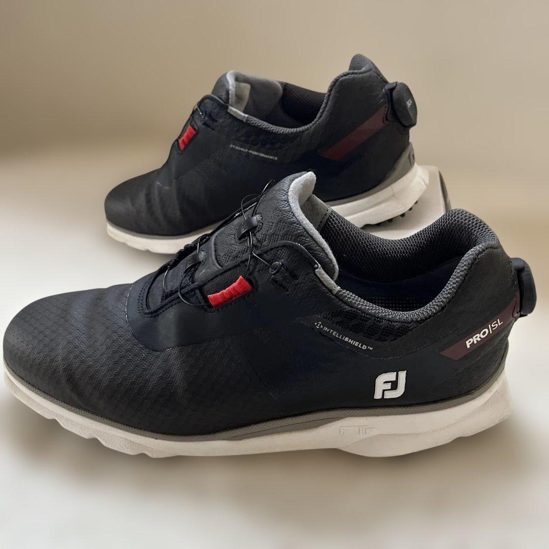 美品フットジョイfootjoyスパイクレスゴルフシューズ BOA 26.5cm黒