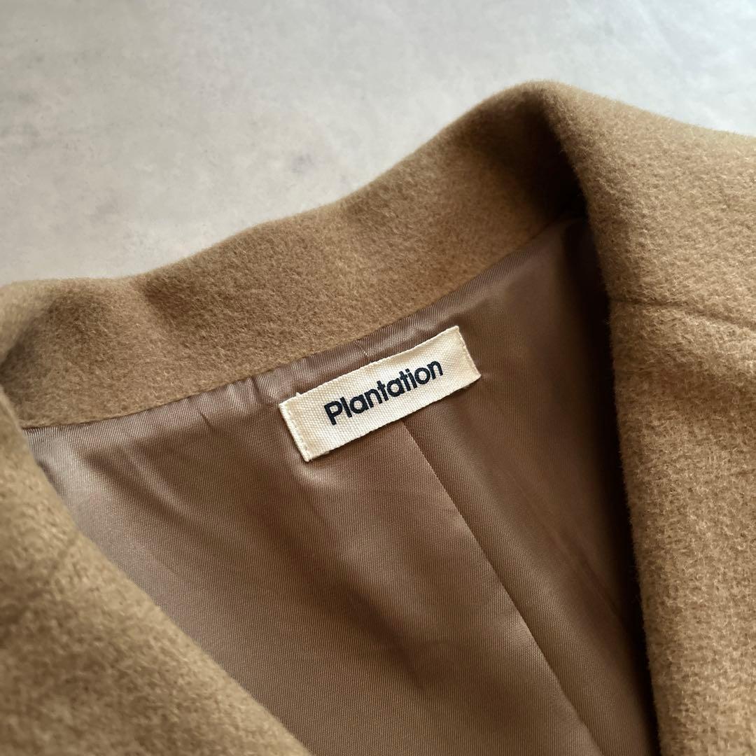 plantation ウール　アンゴラ　ロングコート　キャメル