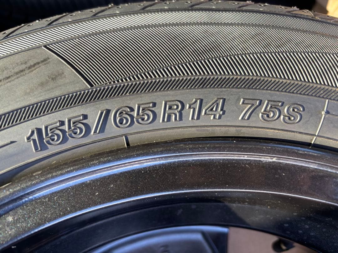 NISSAN 14インチ ホイールセット YOKOHAMAタイヤ　新車外し