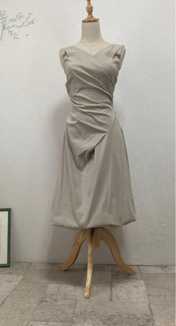 フォクシーニューヨーク　FOXEY カシュクールワンピース 38 ウォッシャブル