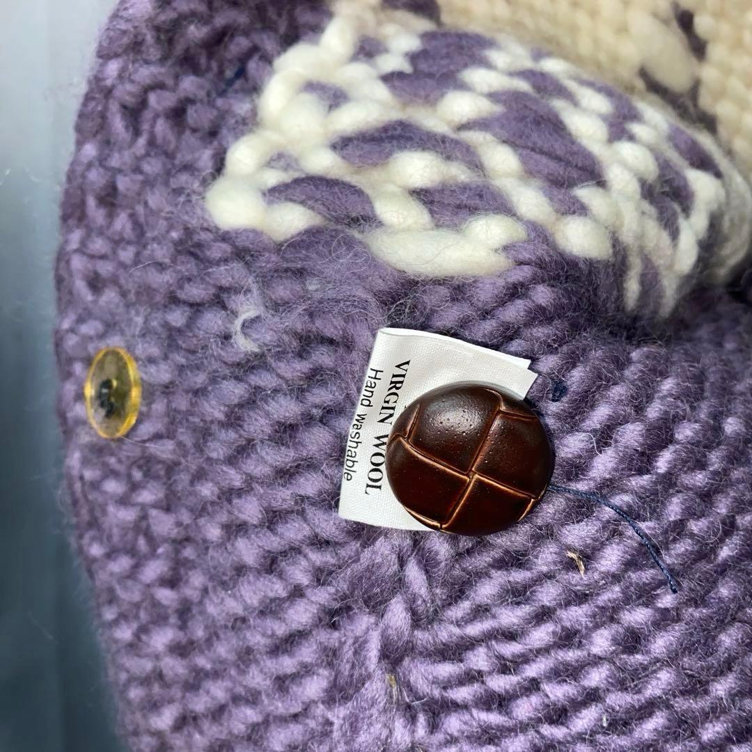 FAB 白熊　シロクマ　カナディアン　カウチン　ニット　セーター　カナダ製