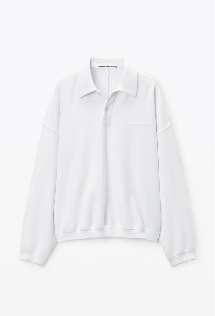 (なか)AlexanderWangパフロゴ オーバーサイズ ポロ白Mサイズ