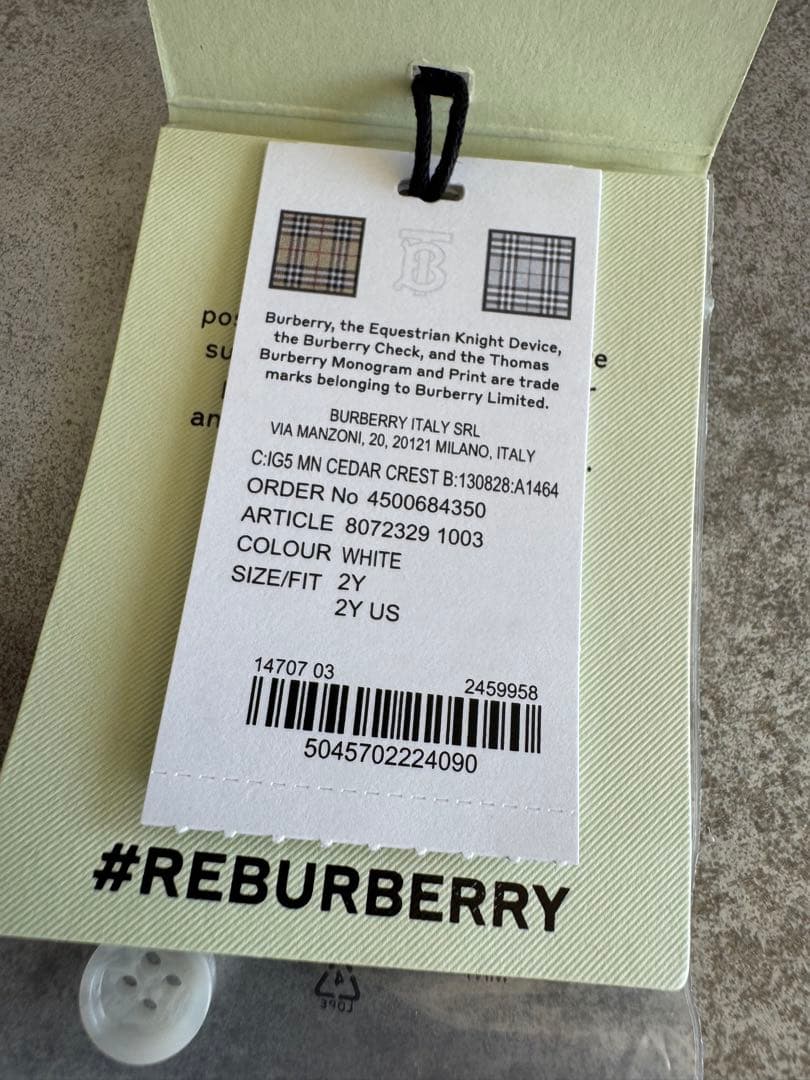 BURBERRY キッズ トーマスベア Tシャツ 2Y 92