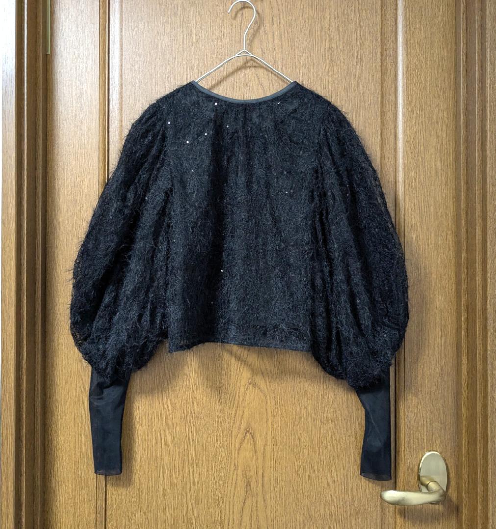 トップス Ameri BRUSHED LACE VOLUME SLEEVE BLOUSE