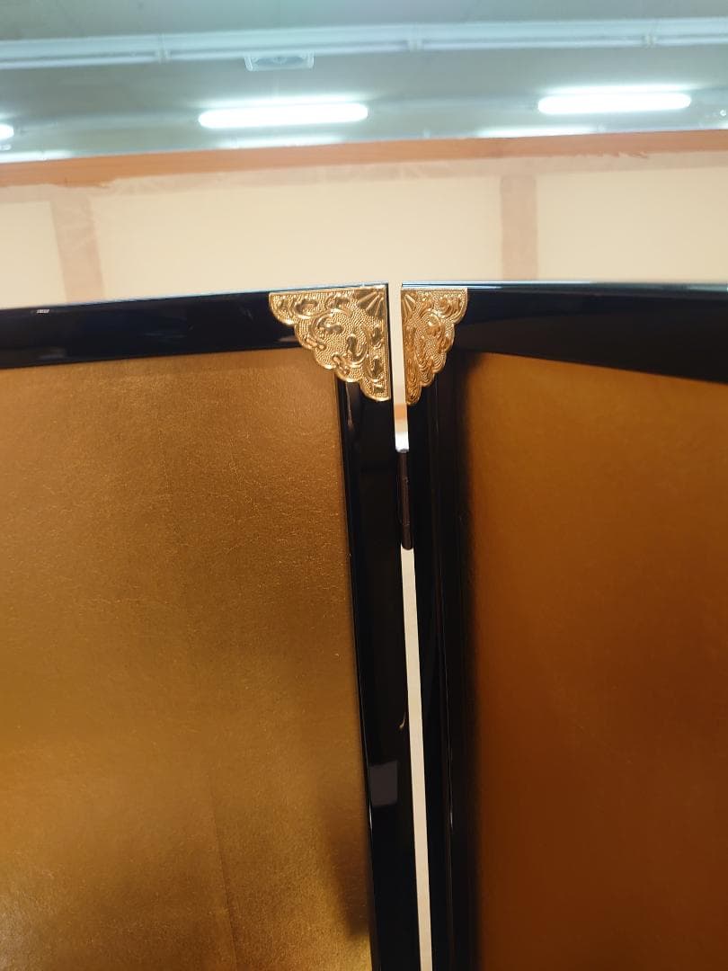 ●新品●　日本伝統工芸品金沢箔　金箔押屏風セット