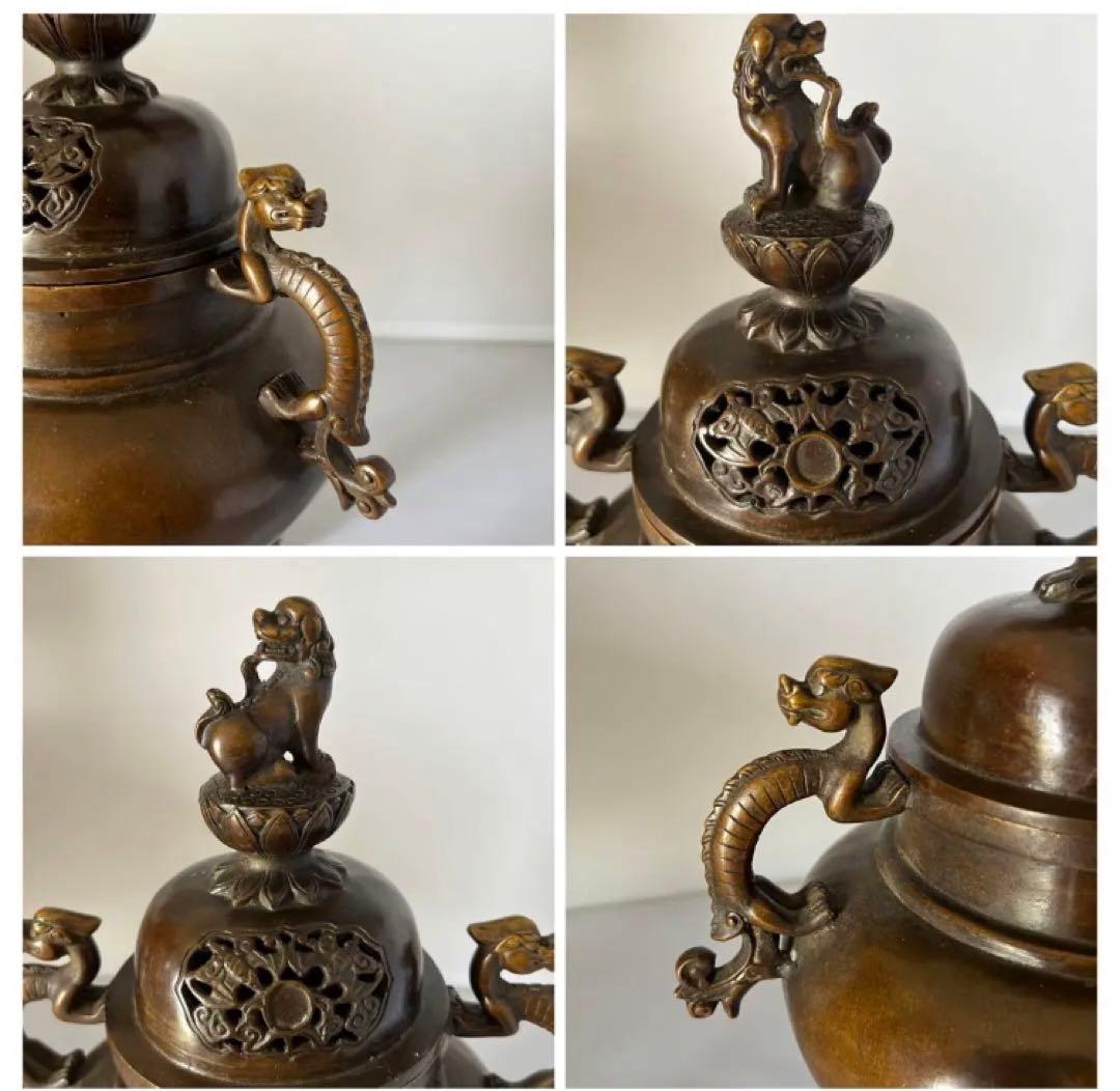 【希少品】香炉　古銅製　宣徳年製 共箱y10